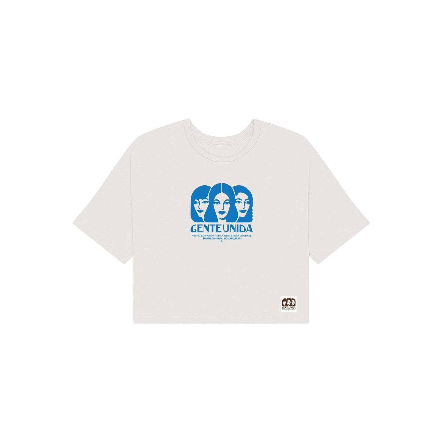 Gente Unida Cropped Tee (Vintage White)