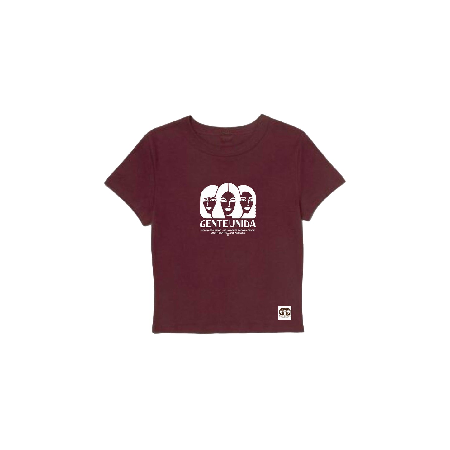 Gente Unida Baby Rib Tee (Maroon)