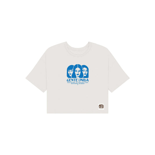 Gente Unida Cropped Tee (Vintage White)